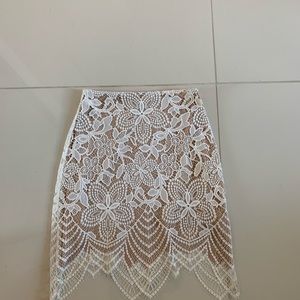 For love and lemons white lace guava skirt